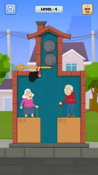 Rescue Granny- Home Pull Pin Puzzle Screen Shot 1