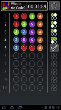 Whats the Code 👍🏻 Mastermind Game Screen Shot 2