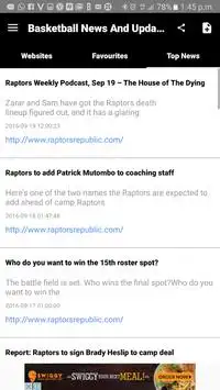 Basketball News & Updates Screen Shot 2