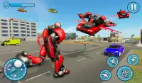 Flying Limo Police Robot Car Transformation Game Screen Shot 8