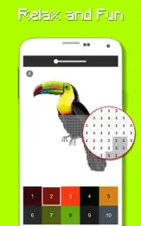 Bird Color By Number - Pixel Art Screen Shot 2