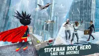 Flying Rope Hero Stickman Game - Grand Crime City Screen Shot 3