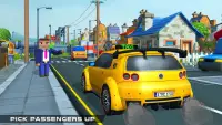 Симулятор такси: игра Blocky Taxi Screen Shot 1