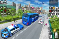 警察バスゲーム2023 - 警察バス運転シミュレーター Screen Shot 2