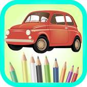 Cars Colouring Page For Kids