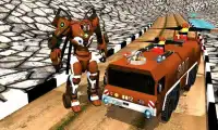 Off Road Пожарник Супер Робот Летучий грузовик Screen Shot 0