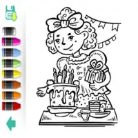 coloring princess Screen Shot 3