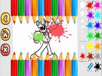 Paint vs Drawing Coloring Zombies Plant Screen Shot 2