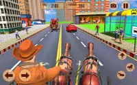 घोड़ा गाड़ी टैक्सी परिवहन खेल Screen Shot 4