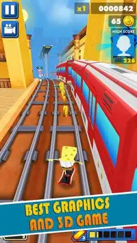 estação de metro spongebob run 😍 🎈️ Screen Shot 7