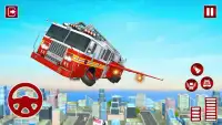 Flying Fire Fighter Rescue Truck Screen Shot 6