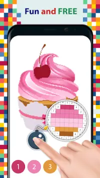 Color by Numbers ⎼ Pixel Art Food Screen Shot 2