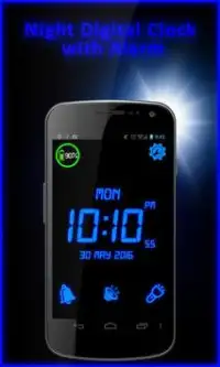 Night Digital Clock With Alarm Screen Shot 0