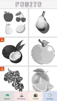 Fruits Color By Number - Pixel Art Screen Shot 0