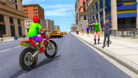 City Taxi Bike Driving 3D Screen Shot 2