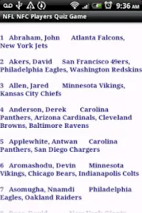 NFL NFC Players Quiz Game FREE Screen Shot 5