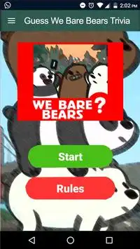 Guess We Bare Bears Trivia Quiz Screen Shot 0