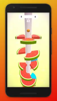 Helix Ball Jump Fruit Crush Screen Shot 0