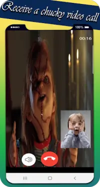 video call and chat simulator with scary doll Screen Shot 3