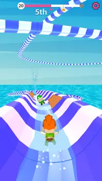 Aqua Path Slide Water Park Race 3D Game Screen Shot 1