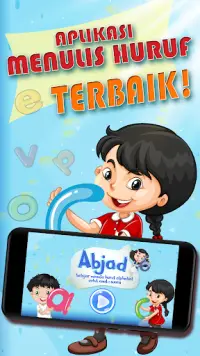 Abjad - Belajar Menulis Huruf Alphabet Kecil Screen Shot 0