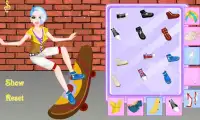 لعبة فتاة متزلج اللباس لألعاب البنات Screen Shot 3