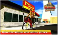 Bicicleta menino entrega pizza Screen Shot 3