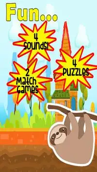 sloth games for kids: free Screen Shot 1