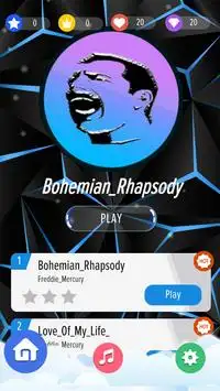 Freddie Mercury - Queen - Piano Tiles Game Screen Shot 1
