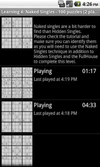 Sudoku Learning Screen Shot 4