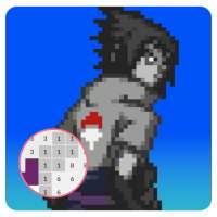 Pixel Art Sasuke Coloring Games