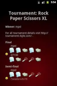 Rock Paper Scissors Tournament Screen Shot 1