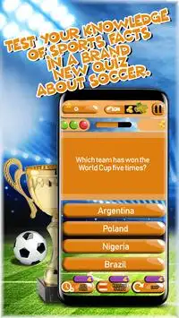 Mundial de Futebol 2018 - Jogos de Futebol Quiz Screen Shot 1