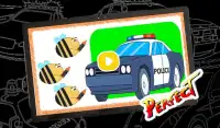 Painting Police Car Coloring Book Game for Kids Screen Shot 0