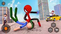 Spider Stickman Superhero Game Screen Shot 0