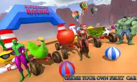 Superhero Fruit Car Race Banana Racing Stunts Screen Shot 3