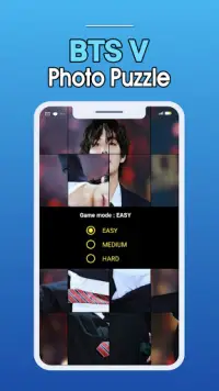 BTS V 포토 퍼즐 게임 - 방탄소년단 뷔 이미지 퍼즐 게임 Screen Shot 2
