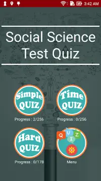 Social Science Test Quiz Screen Shot 0
