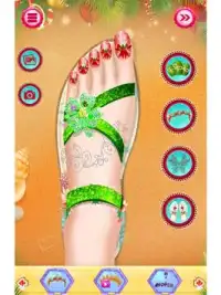 Christmas Toe Nail and Leg Design art Salon Screen Shot 1