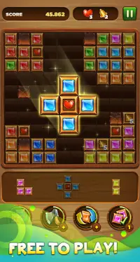 Wood block puzzle - Jewel blast Screen Shot 1