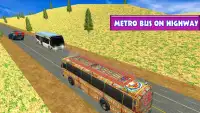 Jalan raya bus metro modern: simulator gila Screen Shot 1