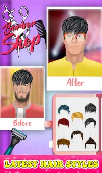 Barber shop: new Beard salon & shaving games 2021 Screen Shot 1