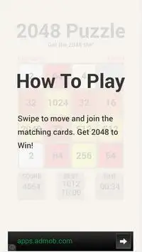 2048 Puzzle Game Screen Shot 1