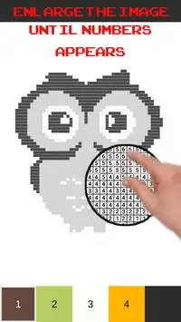 Owl Coloring By Number Pixel Art Screen Shot 3