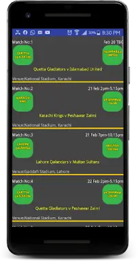 PSL 8 Cricket Schedule 2023 Screen Shot 3