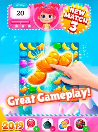 Big Sweet Bomb - Candy match 3 game Screen Shot 12