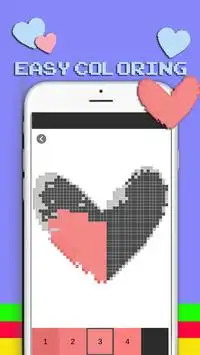 Love icon Pixel Art: Coloring by number Screen Shot 2