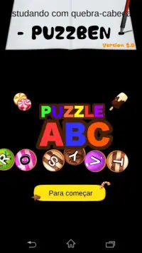Jogos de Puzzle de Alfabeto. "Puzzben2" Screen Shot 0