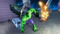 Verde Monstro Herói Lutador Crime Cidade Batalha Screen Shot 3