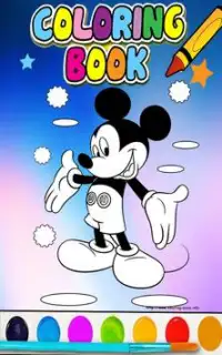 How To Color Mickey Mouse -Free Coloring For Kids- Screen Shot 1